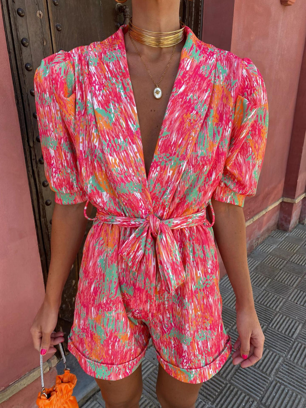 Romper Chic con Cintura Coordinata