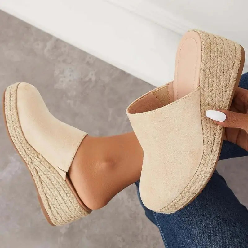 Donna Sandali Zeppa Scamosciata Espadrillas Slip-on-83367-09ffe51c-1795-4c33-8e5d-de594554b2df