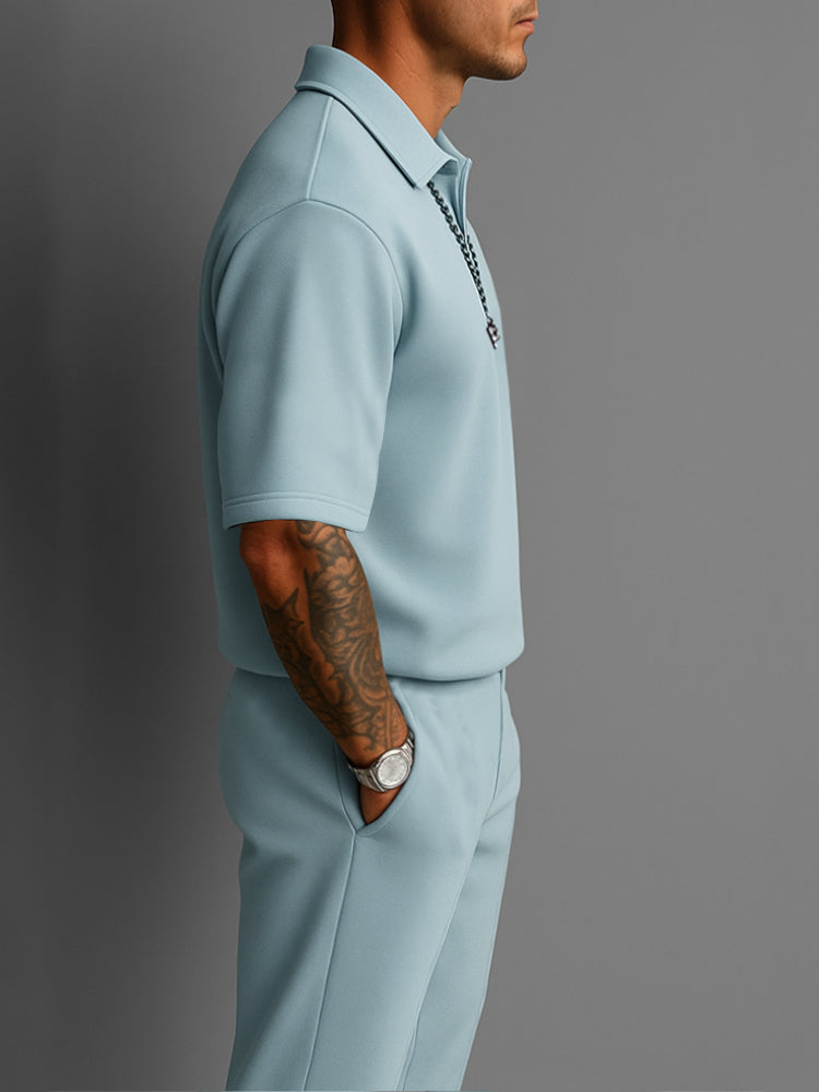 Eric Completo Estivo Elegante: Polo e Pantalone Stile Moderno