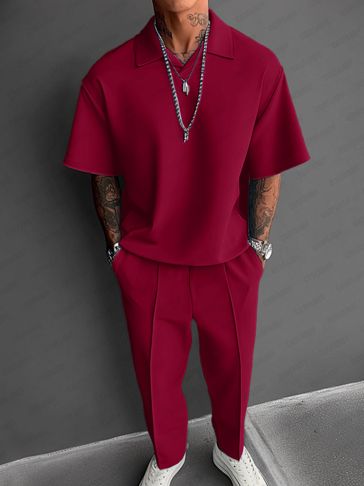 Eric Completo Estivo Elegante: Polo e Pantalone Stile Moderno