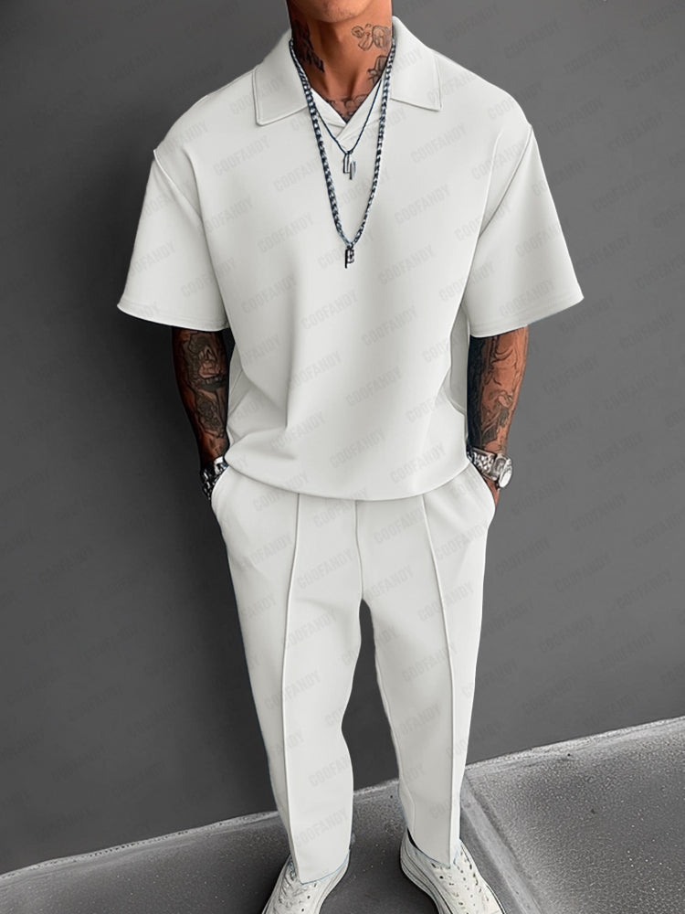 Eric Completo Estivo Elegante: Polo e Pantalone Stile Moderno