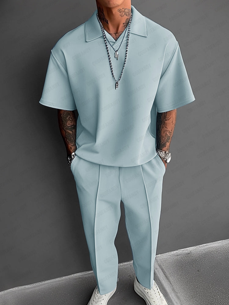 Eric Completo Estivo Elegante: Polo e Pantalone Stile Moderno