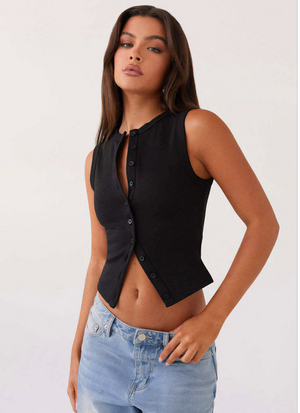 Abito Donna in Maglia a Costine Senza Maniche con Bottoni-83523-0c5fe46b-92aa-486d-8093-321185ca5228