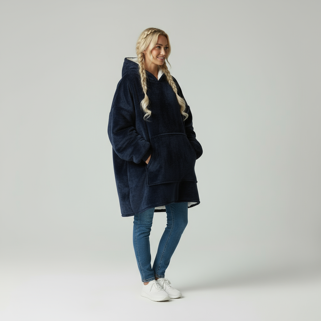 Coperta Indossabile Navy: Comfort e Stile Imbattibili