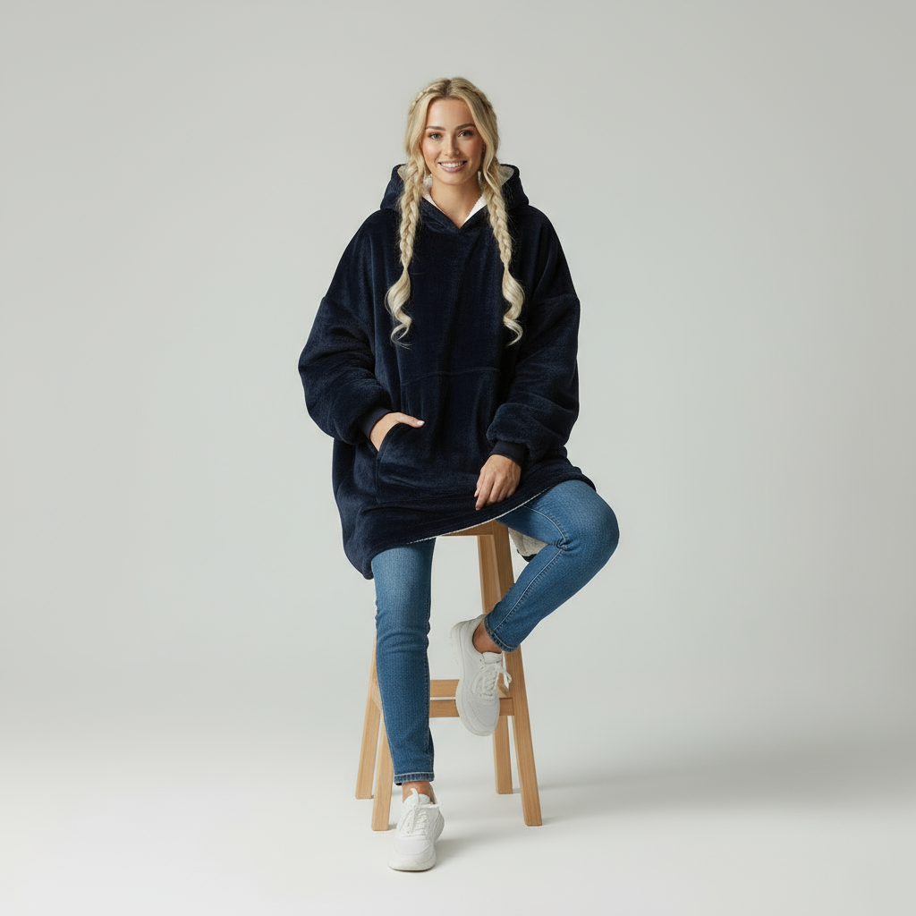 Coperta Indossabile Navy: Comfort e Stile Imbattibili