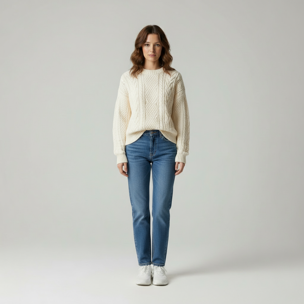 Maglione in Lana a Treccia Aviana