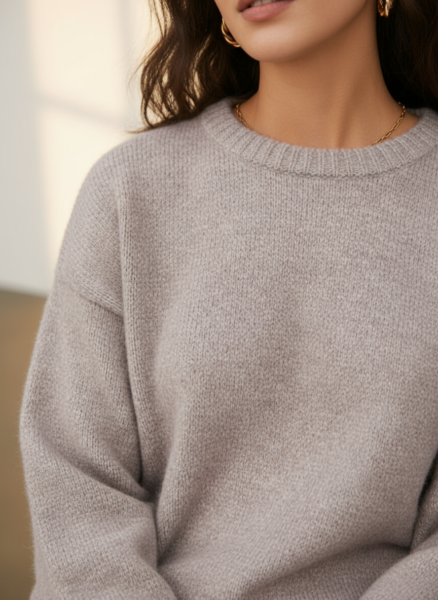 Maglione in Lana Oversize Vestibilità Morbida