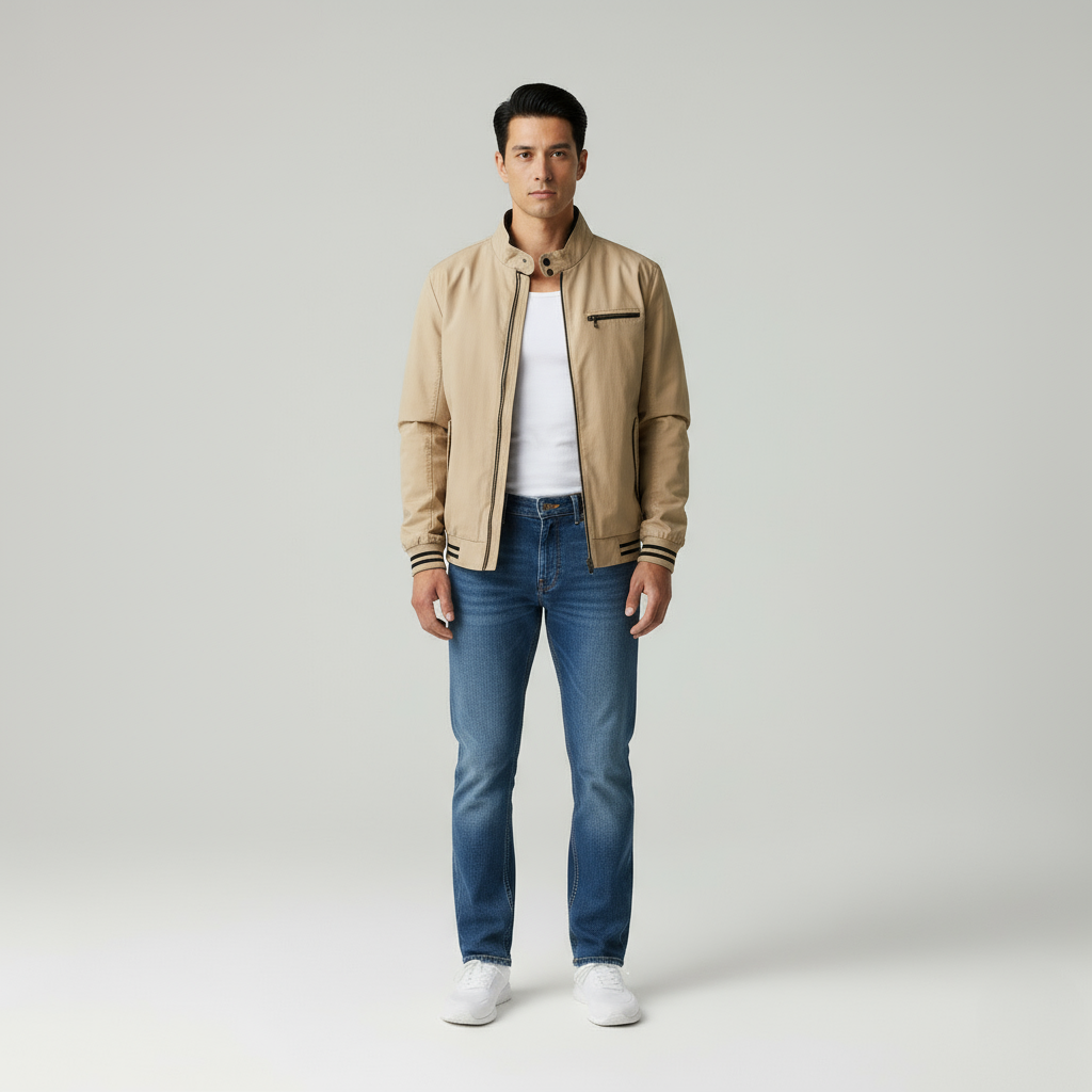 Alessandro Uomo Casual in Puro Cotone Lavato