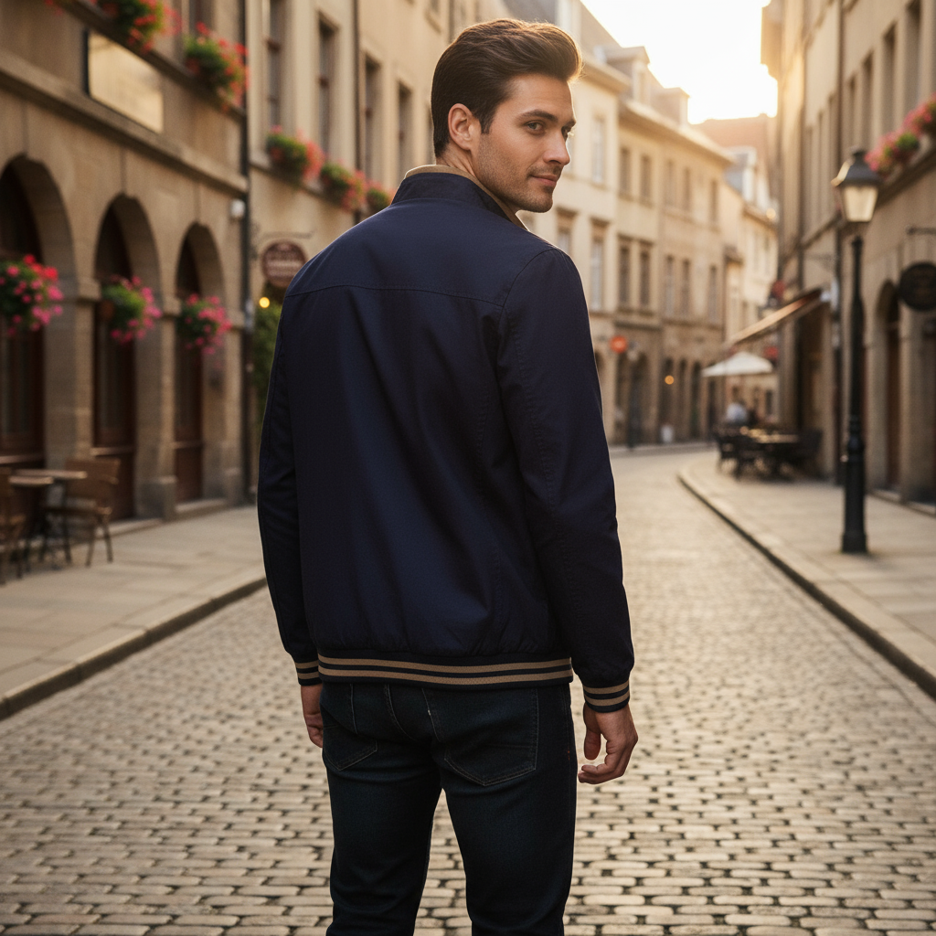 Alessandro Uomo Casual in Puro Cotone Lavato