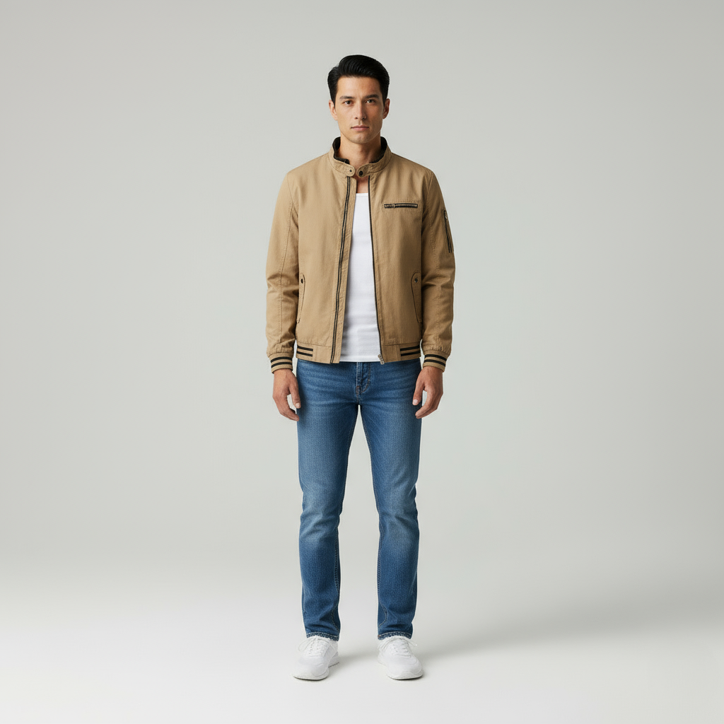 Alessandro Uomo Casual in Puro Cotone Lavato