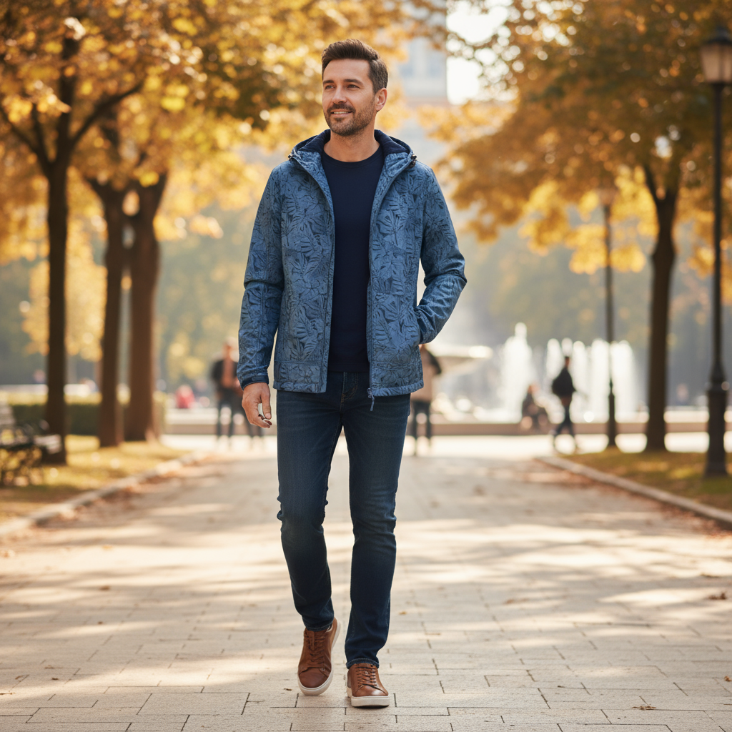 Marco Tecnica Antivento Con Cappuccio Uomo