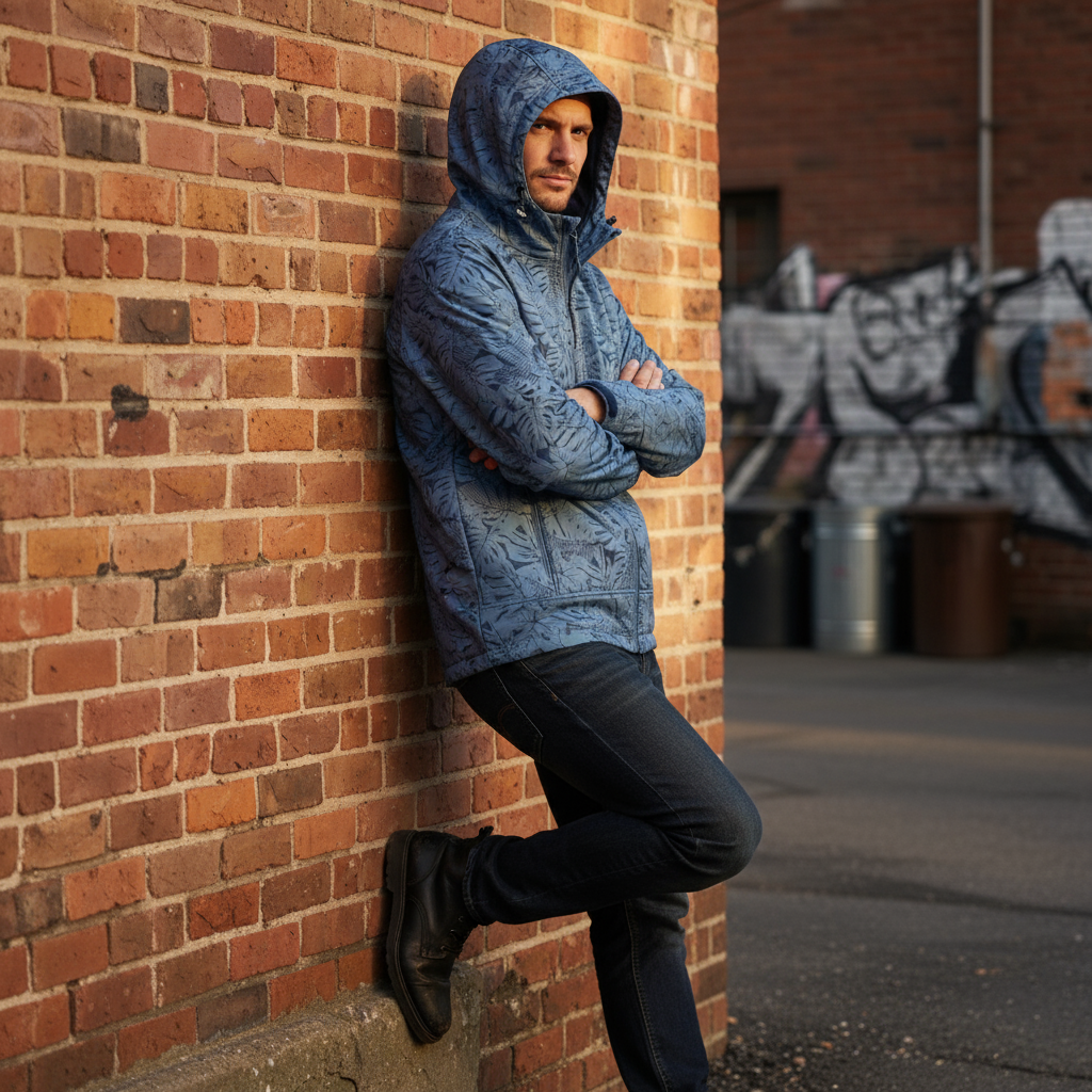 Marco Tecnica Antivento Con Cappuccio Uomo