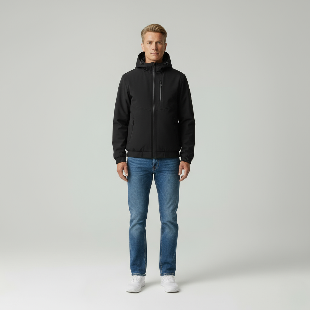 Marco Tecnica Antivento Con Cappuccio Uomo