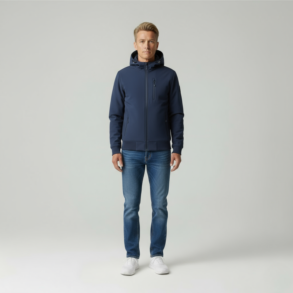 Marco Tecnica Antivento Con Cappuccio Uomo