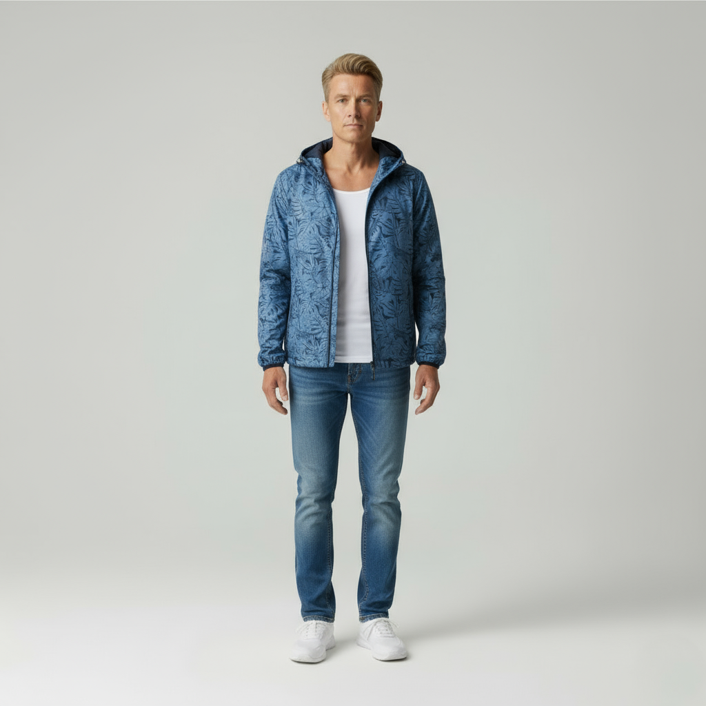 Marco Tecnica Antivento Con Cappuccio Uomo