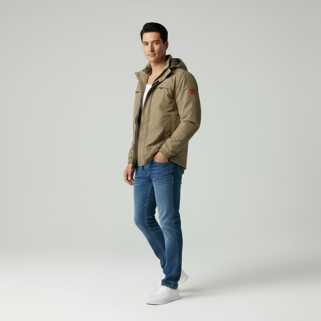 Lorenzo Outdoor Uomo Quick-Dry Tecnica in Stile Chic