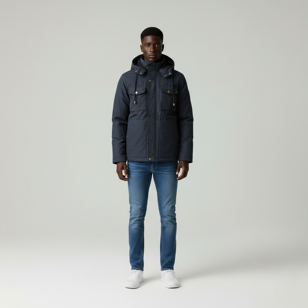 Amari Parka Uomo Invernale con Cappuccio Staccabile