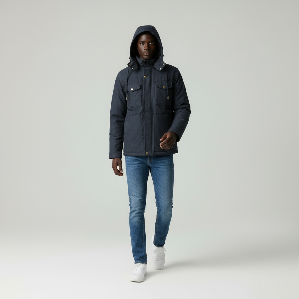 Amari Parka Uomo Invernale con Cappuccio Staccabile