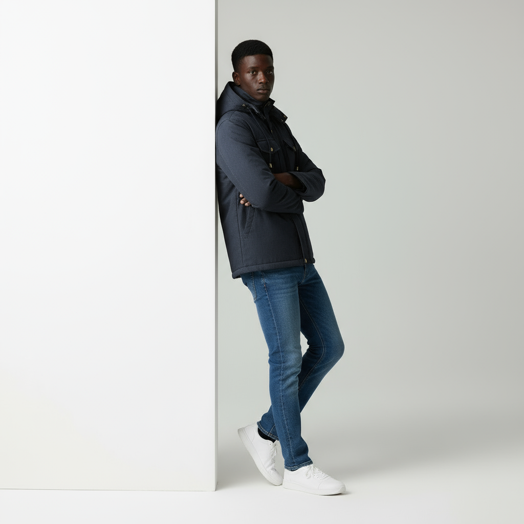 Amari Parka Uomo Invernale con Cappuccio Staccabile