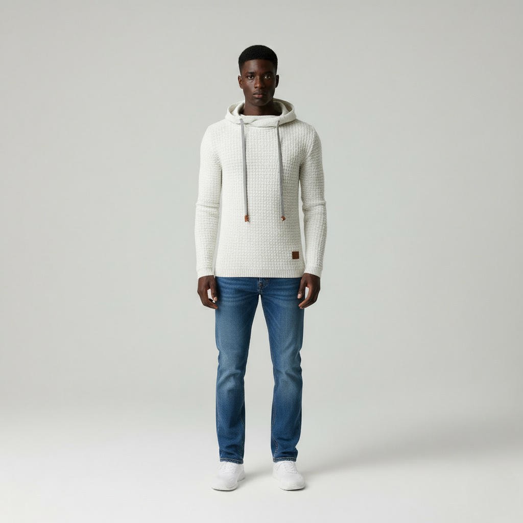 Lucas Felpa con cappuccio in maglia strutturata
