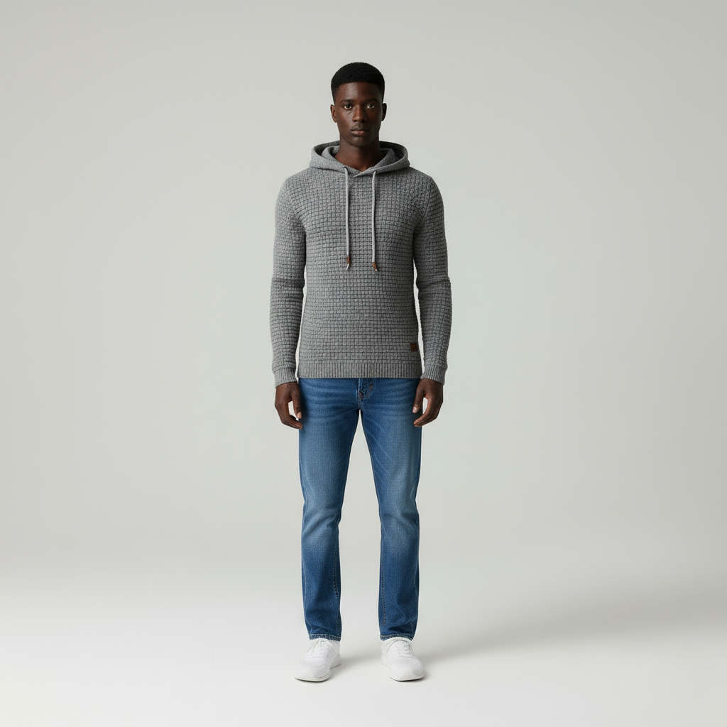 Lucas Felpa con cappuccio in maglia strutturata