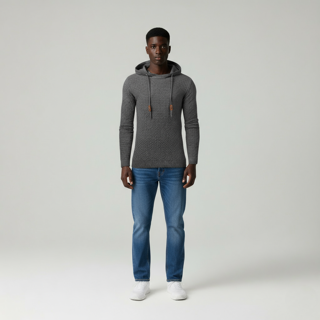 Lucas Felpa con cappuccio in maglia strutturata