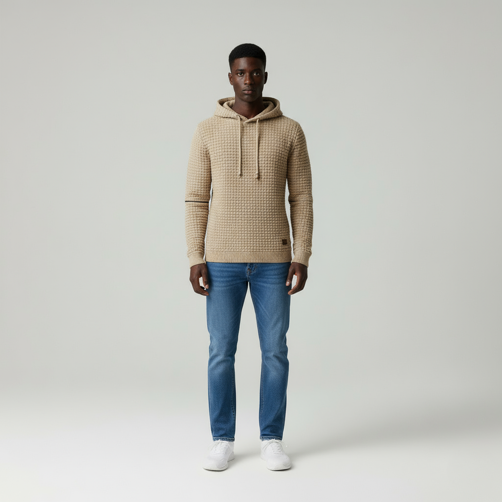 Lucas Felpa con cappuccio in maglia strutturata