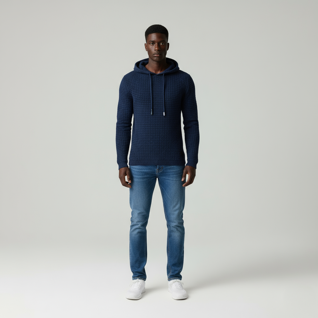 Lucas Felpa con cappuccio in maglia strutturata