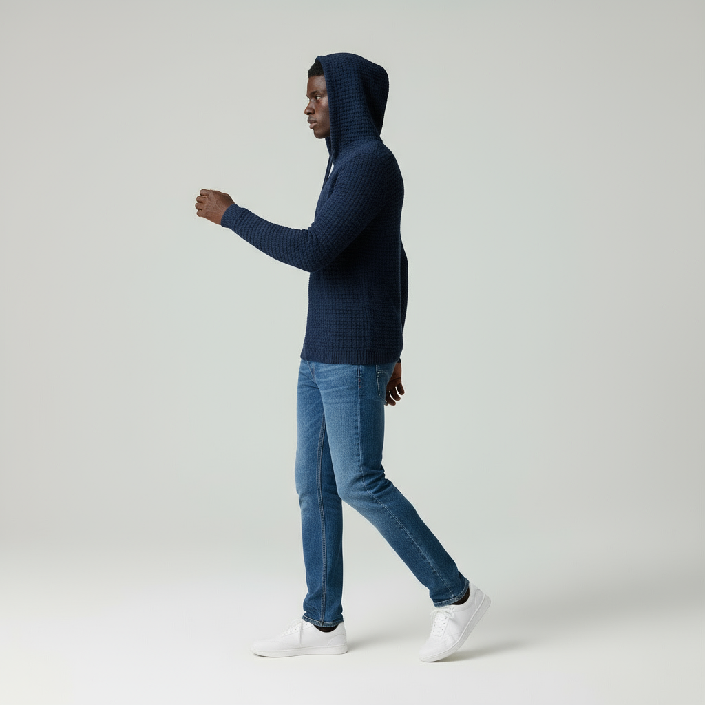 Lucas Felpa con cappuccio in maglia strutturata