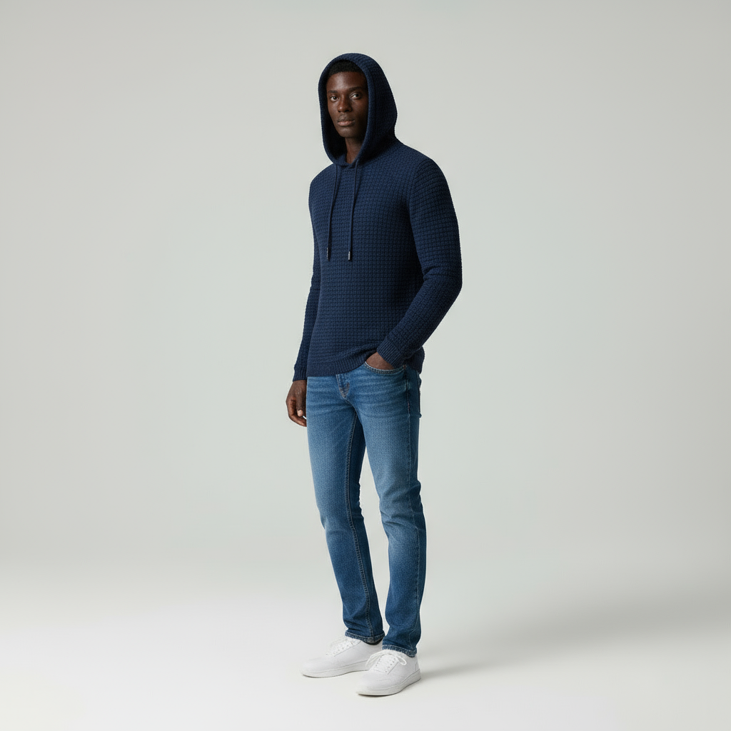 Lucas Felpa con cappuccio in maglia strutturata