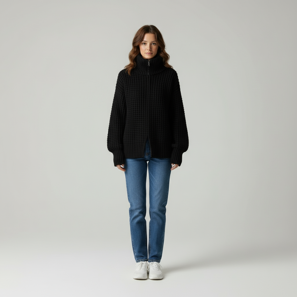 Dolcevita Donna con Zip in Stile Chic