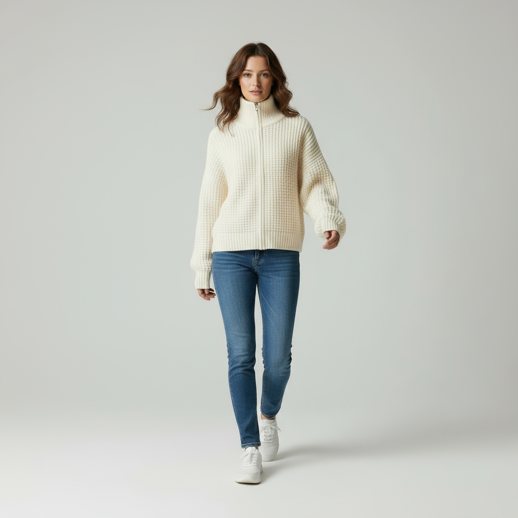 Dolcevita Donna con Zip in Stile Chic