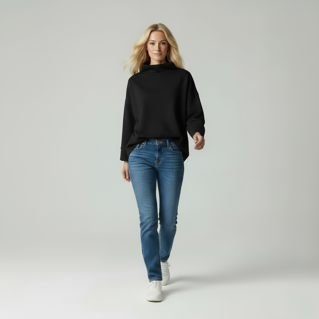 Czarina con Collo Drappeggiato e Maniche Voluminose