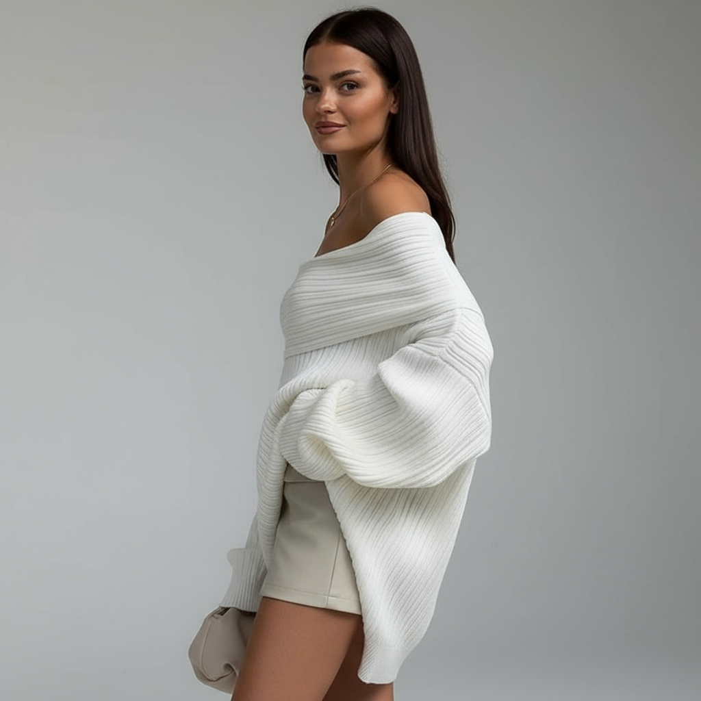 Oversize Scivolato Drusilla in Maglia Lavorata