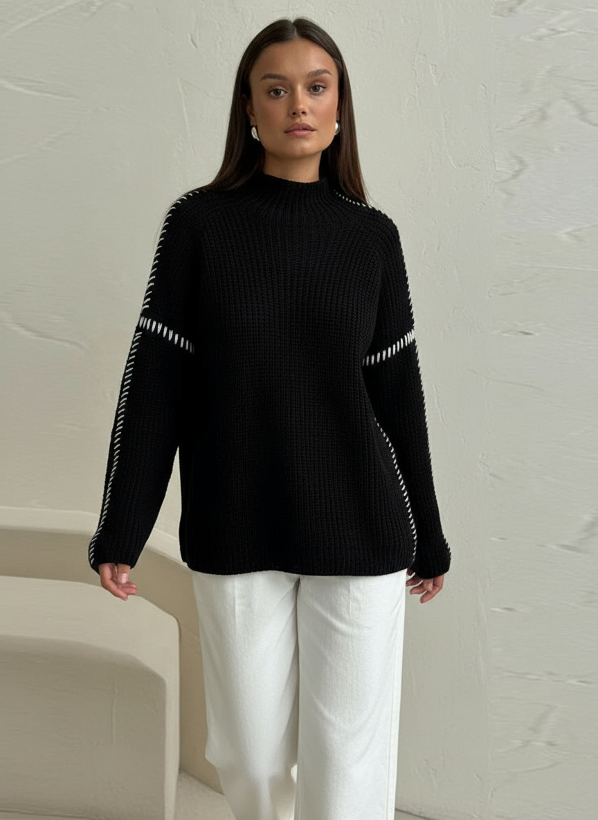 Victoria con Collo Alto e Dettagli a Contrasto