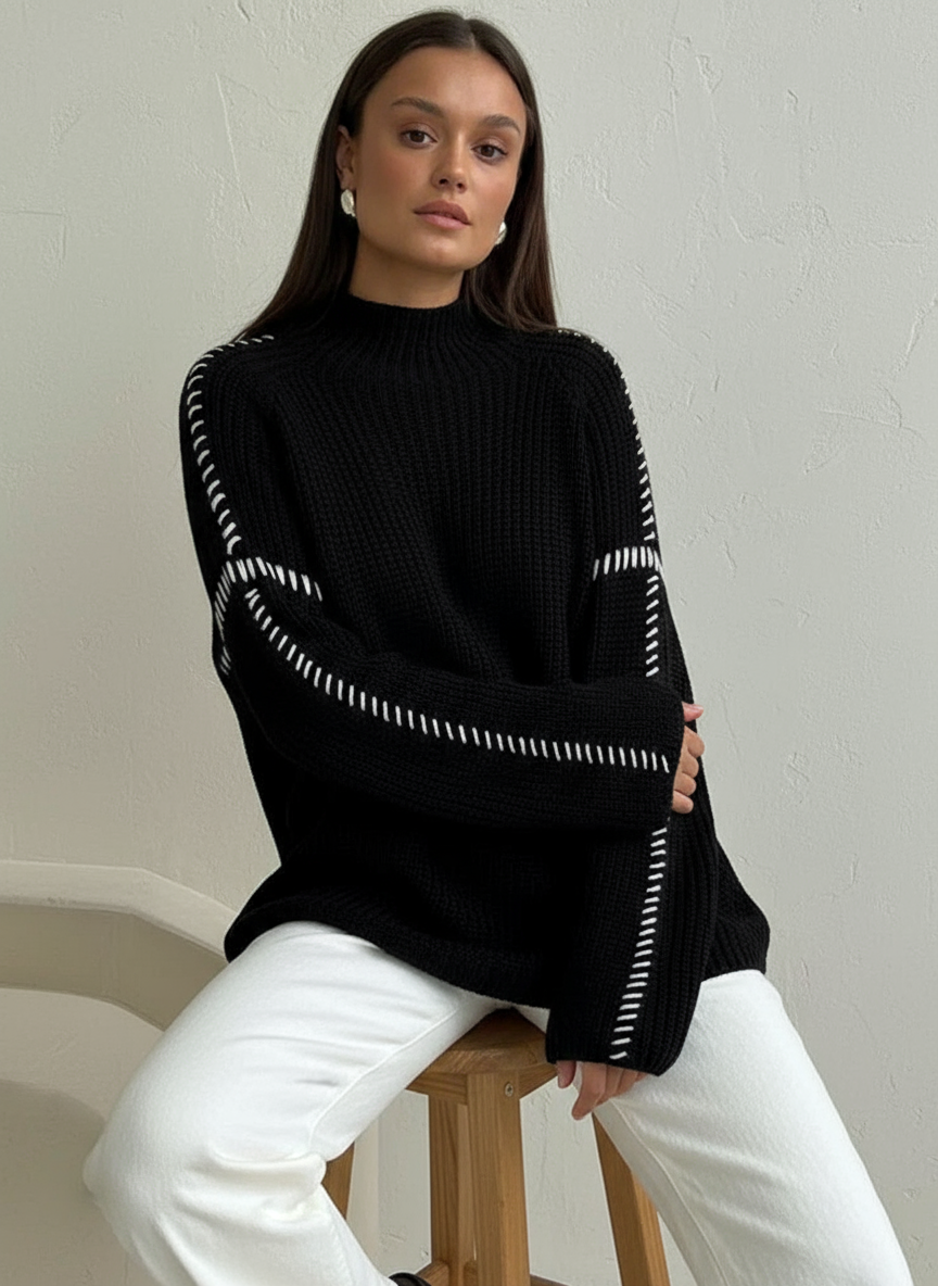 Victoria con Collo Alto e Dettagli a Contrasto