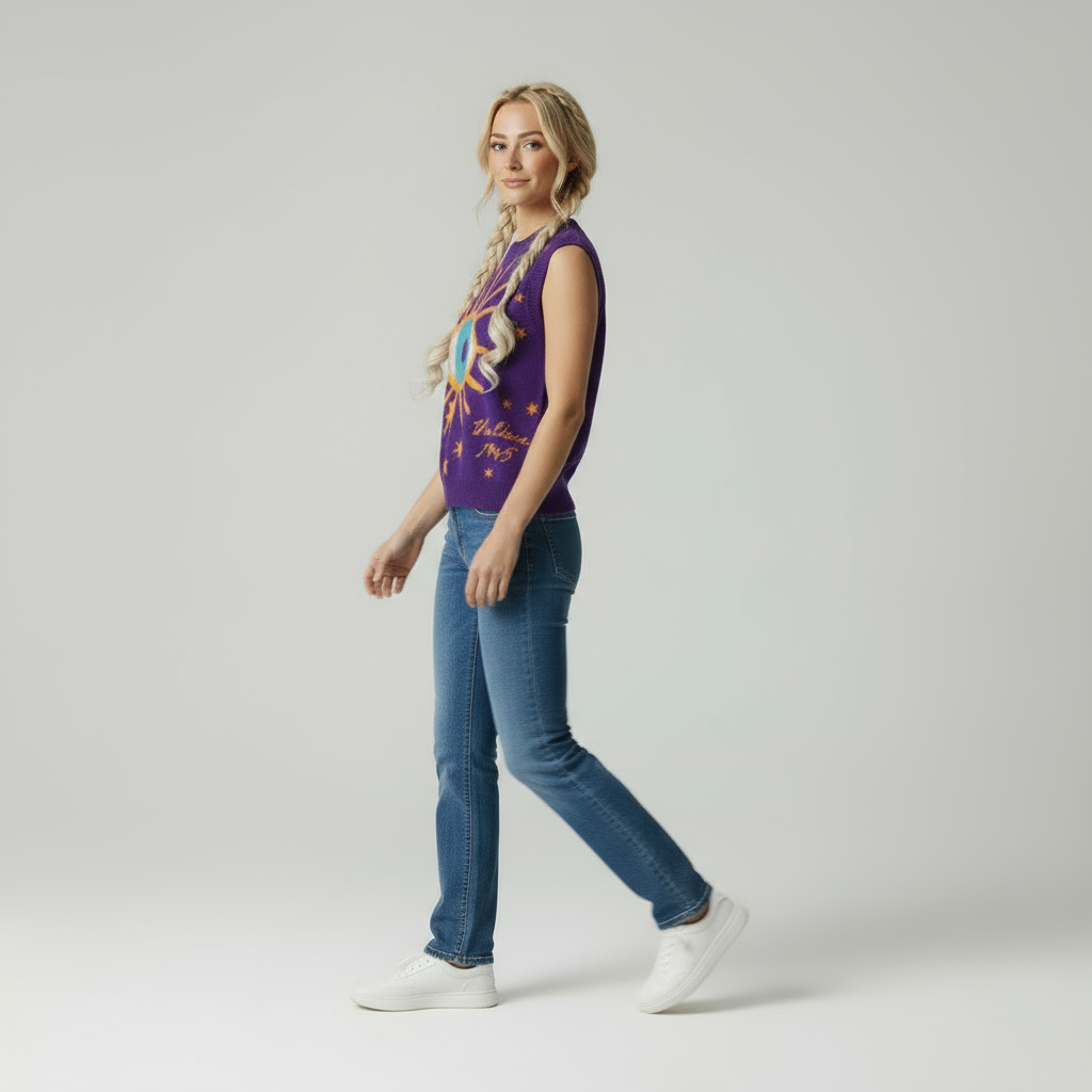 Gilet Maglia Intarsio Occhio - Stile Chic