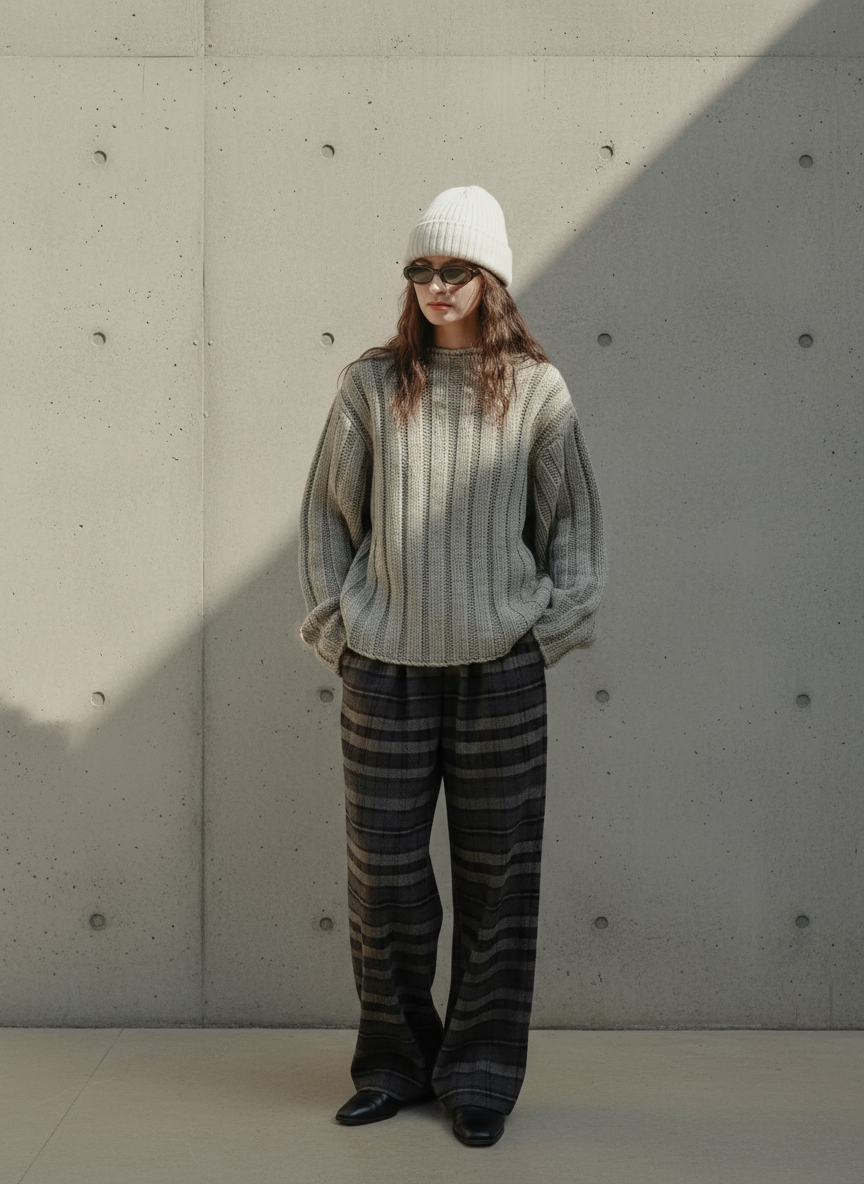 Drucilla Lavorato a Treccia in Misto Lana