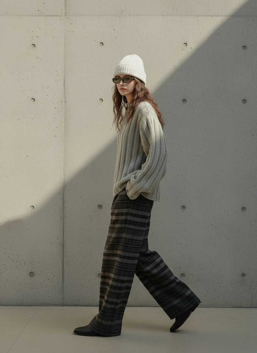 Drucilla Lavorato a Treccia in Misto Lana