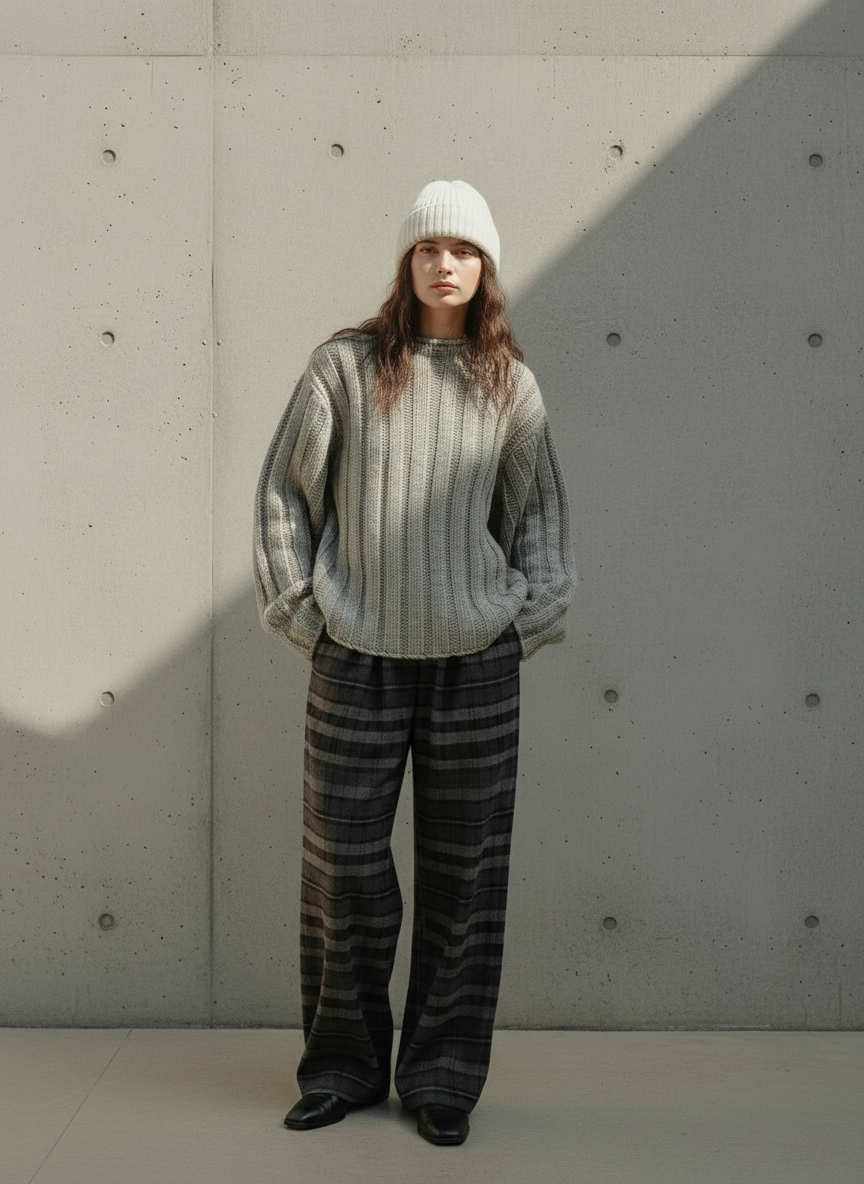 Drucilla Lavorato a Treccia in Misto Lana