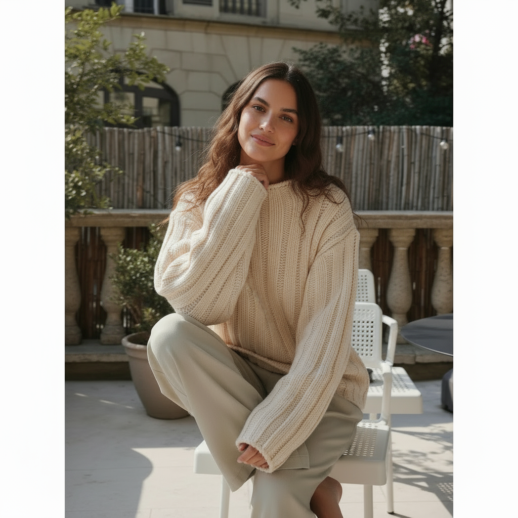 Drucilla Lavorato a Treccia in Misto Lana