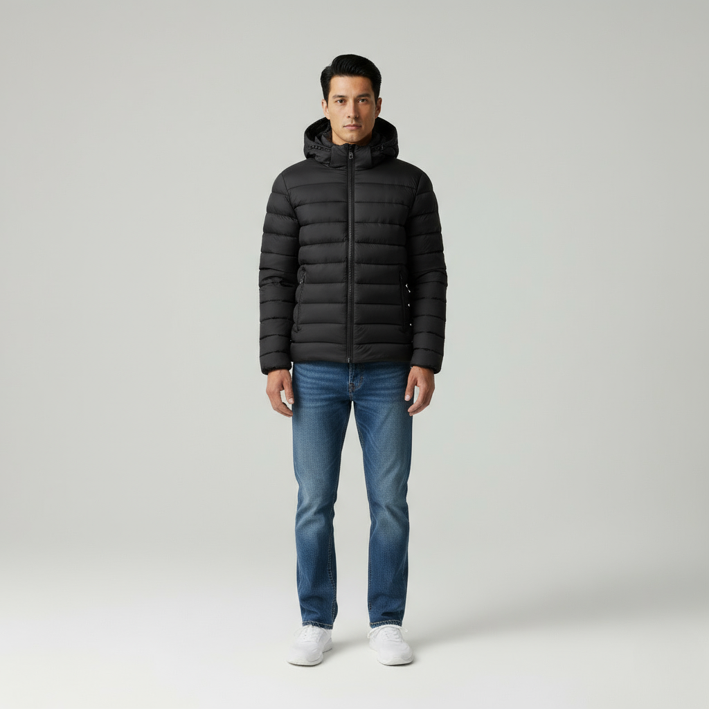 Dylan Piumino trapuntato slim fit con cappuccio