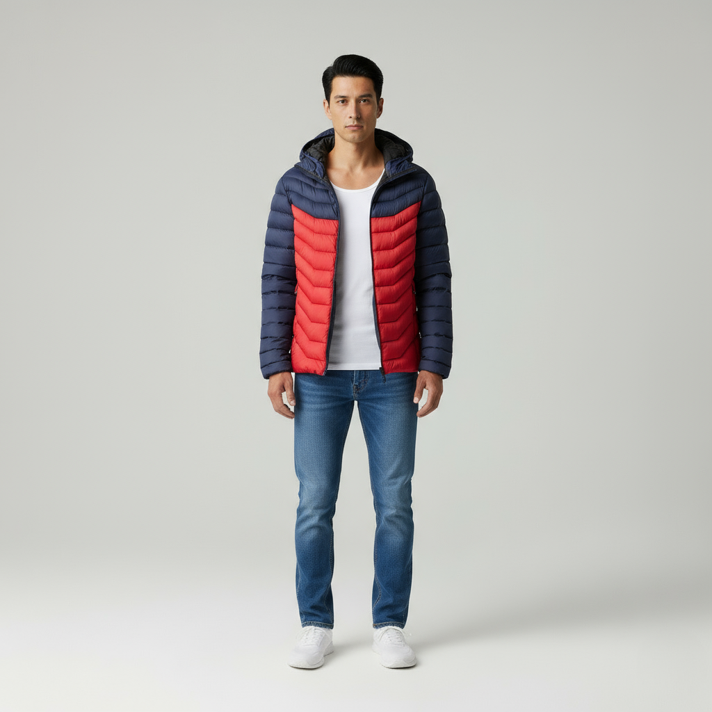 Dylan Piumino trapuntato slim fit con cappuccio