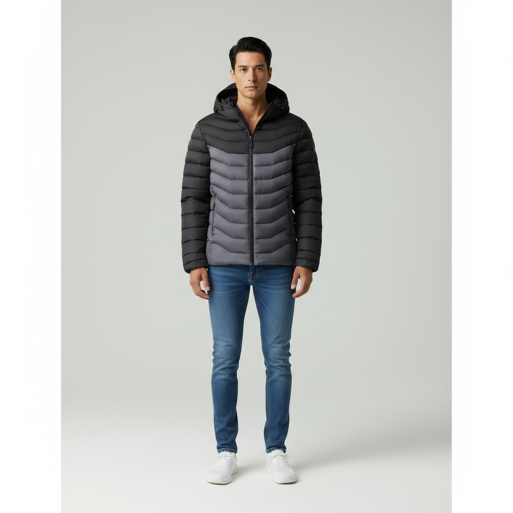 Dylan Piumino trapuntato slim fit con cappuccio