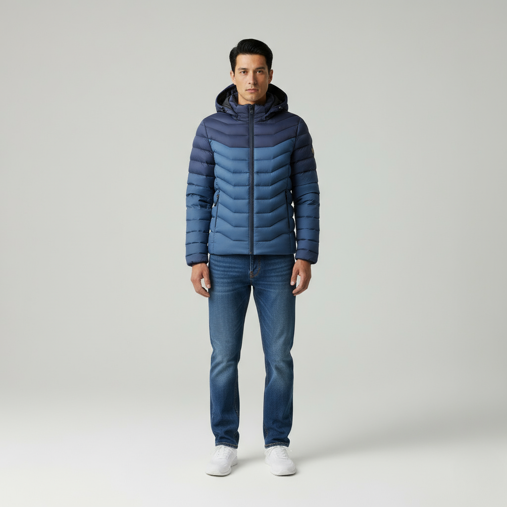 Dylan Piumino trapuntato slim fit con cappuccio