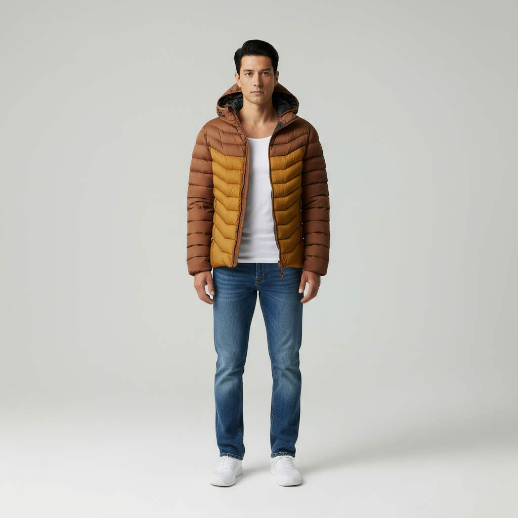 Dylan Piumino trapuntato slim fit con cappuccio