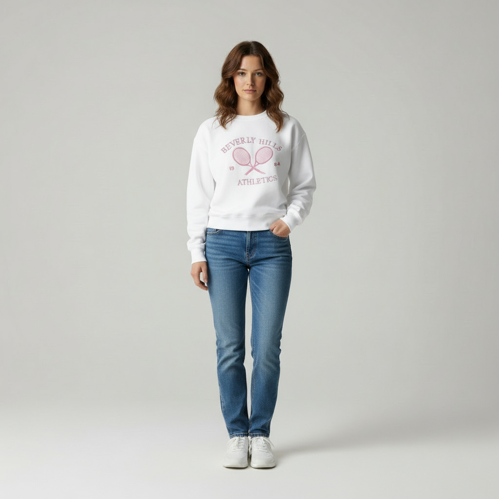 Felpa Girocollo Philothea Ricamo Tennis