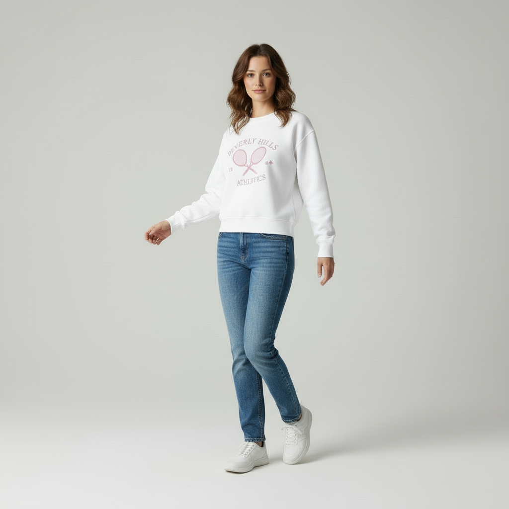 Felpa Girocollo Philothea Ricamo Tennis