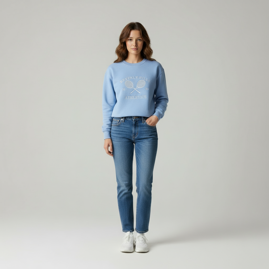 Felpa Girocollo Philothea Ricamo Tennis