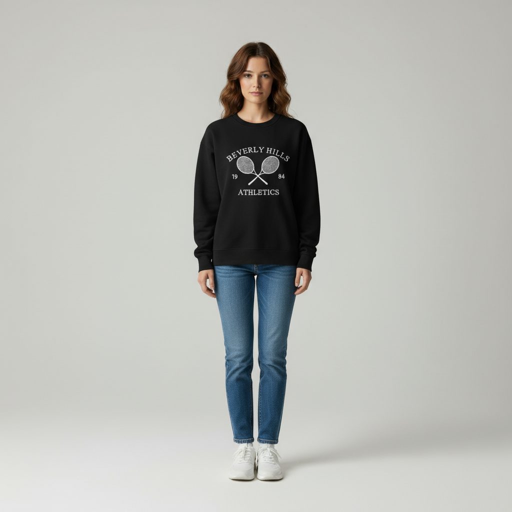 Felpa Girocollo Philothea Ricamo Tennis